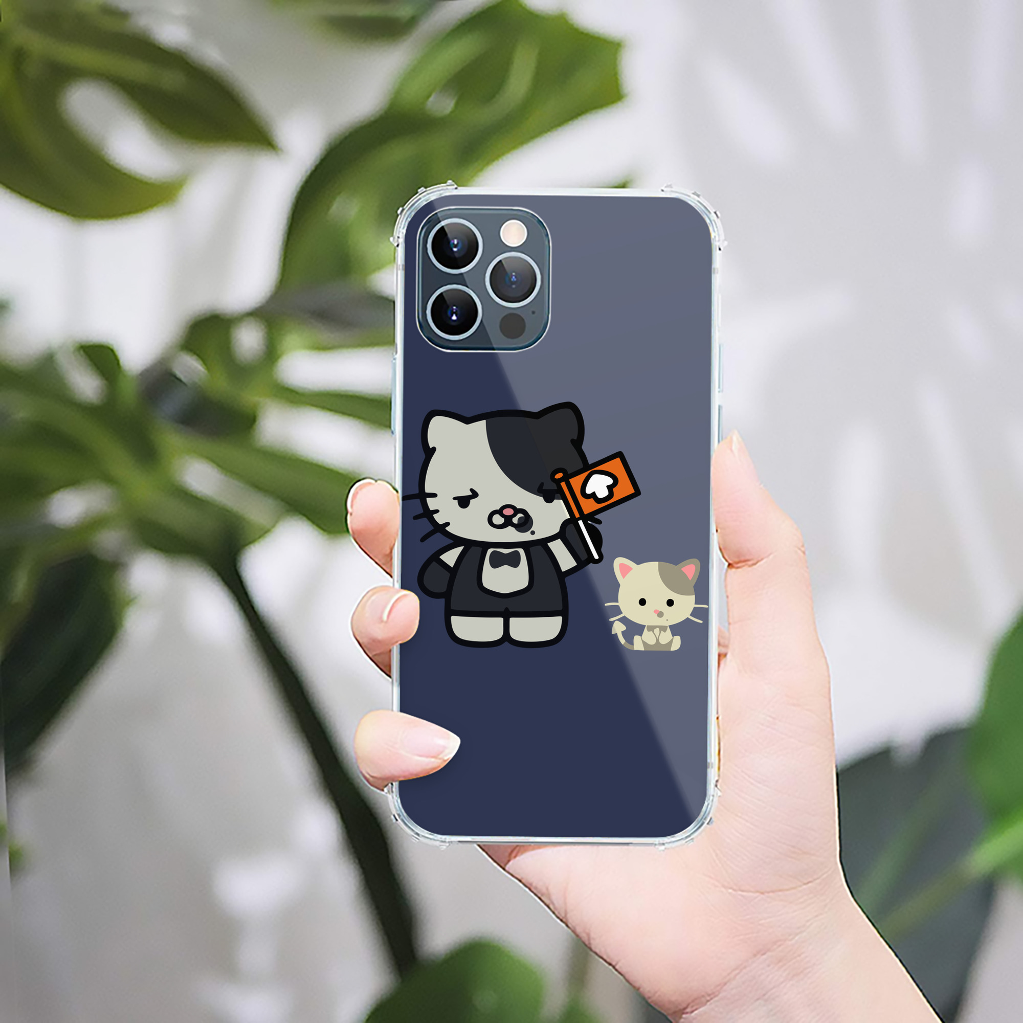（画像用） Hello Kitty ハローキティ 【iPhone 12シリーズ対応】透明スマホケース（クリアソフトケース）